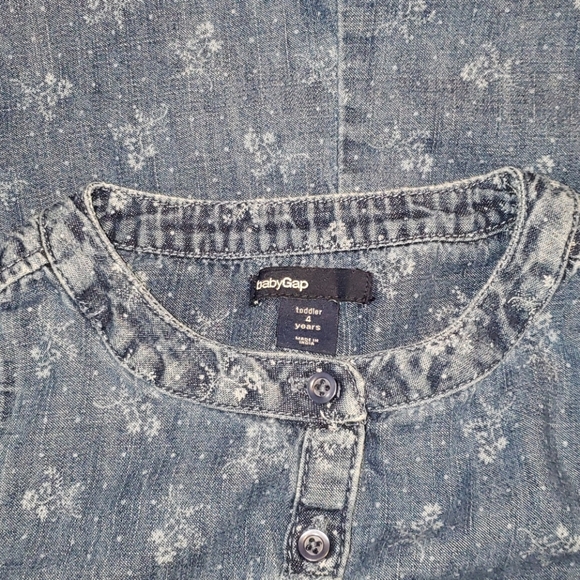 Baby Gap Jean Floral Print Romper Size 4T - Picture 4 of 14